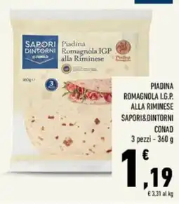Conad Tuday Piadina Romagnola IGP alla Riminese Saporidintorni offerta