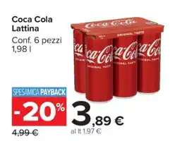 Carrefour Coca Cola Lattina offerta