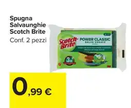 Carrefour Spugna Salvaughie Scotch Brite offerta