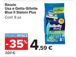 Carrefour Rasoio Usa e Getta Gillette Blue II Slalom Plus offerta