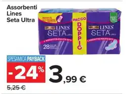 Carrefour Assorbenti Lines Seta Ultra offerta