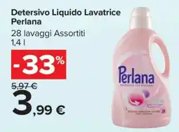 Carrefour Detersivo Liquido Lavatrice Perlana offerta