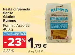 Carrefour Pasta di Semola Senza Glutine Rummo offerta