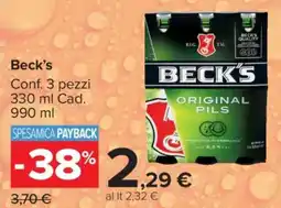 Carrefour BECK'S offerta