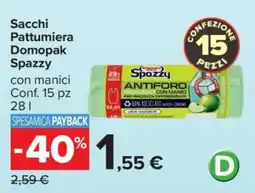 Carrefour Sacchi Pattumiera Domopak Spazzy offerta