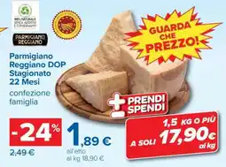 Carrefour Parmigiano Reggiano DOP Stagionato 22 mesi offerta
