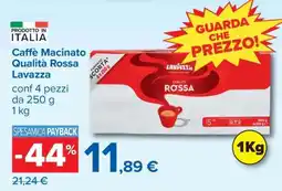 Carrefour Caffè Macinato Qualità Rossa Lavazza offerta