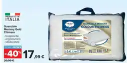 Carrefour GUANCIALE MEMORY GOLD CHIMERA offerta
