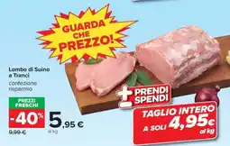 Carrefour Lombo di Suino a Tranci offerta