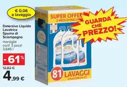 Carrefour Detersivo Liquido Lavatrice Spuma di Sciampagna offerta