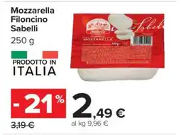 Carrefour Mozzarella Filoncino Sabelli offerta