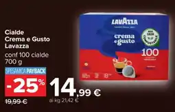 Carrefour Cialde Crema e Gusto Lavazza offerta