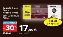 Carrefour Capsule Dolce Gusto Napoli e Roma offerta