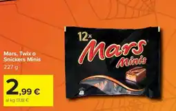 Carrefour Mars, Twix o Snickers Minis offerta