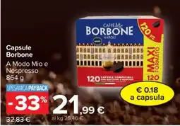 Carrefour Capsule Borbone offerta