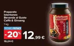 Carrefour Preparato Istantaneo Bevanda al Gusto Caffè & Ginseng offerta