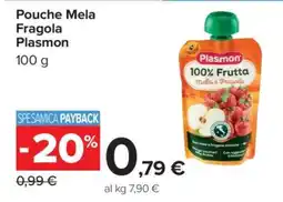 Carrefour Pouche Mela Fragola Plasmon offerta