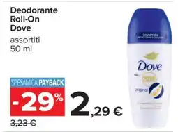 Carrefour DEODORANTE ROLL-ON DOVE offerta