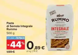 Carrefour Pasta di Semola Integrale Rummo offerta