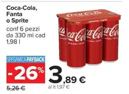 Carrefour COCA COLA, FANTA O SPRITE offerta