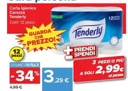 Carrefour Carta Igienica Carezza Tenderly offerta