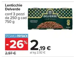 Carrefour Lenticchie Delverde offerta