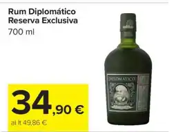 Carrefour Rum Diplomatico Reserva Exclusiva offerta