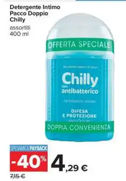 Carrefour Detergente Intimo Pacco Doppio Chilly offerta