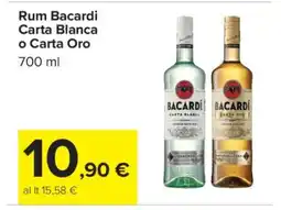 Carrefour Rum Bacardi Carta Blanca o Carta Oro offerta