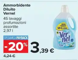 Carrefour Ammorbidente Diluìto Vernel offerta