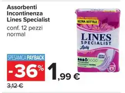 Carrefour Assorbenti Incontinenza Lines Specialist offerta