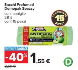 Carrefour Sacchi Profumati Domopak Spazzy offerta