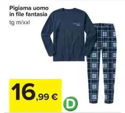 Carrefour Pigiama uomo in file fantasia offerta