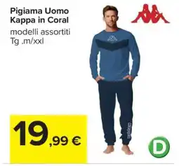 Carrefour Pigiama Uomo Kappa in Coral offerta