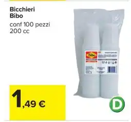 Carrefour Bicchieri Bibo offerta