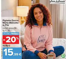 Carrefour Pigiama Donna Marta Marzotto in Pile offerta