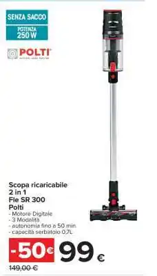 Carrefour Scopa ricaricabile 2 in 1 Fle SR 300 offerta
