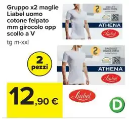Carrefour Gruppo x2 maglie Liabel uomo offerta
