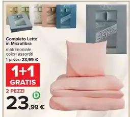 Carrefour Completo Letto in Microfibra offerta