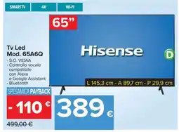 Carrefour Tv Led Mod. 65A6Q offerta