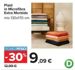 Carrefour Plaid in Microfibra Extra Morbido offerta