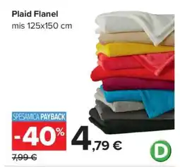 Carrefour Plaid Flanel offerta
