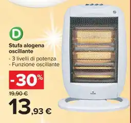 Carrefour STUFA ALOGENA OSCILLANTE offerta