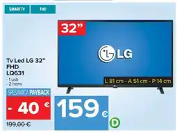 Carrefour Tv Led Lg 32’’ FHD LQ631 offerta