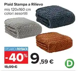Carrefour Plaid Stampa a Rilievo offerta