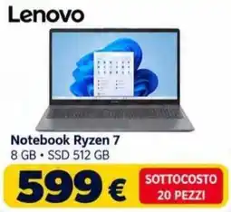 Sinergy Lenovo Notebook Ryzen 7 offerta