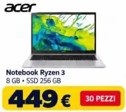 Sinergy Acer Notebook Ryzen 3 offerta