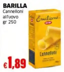 Mercati Alimentari Barilla Cannelloni all'uovo offerta