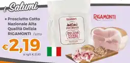 Tocal Prosciutto Cotto Nazionale Alta Qualità Delizia Rigamonti offerta