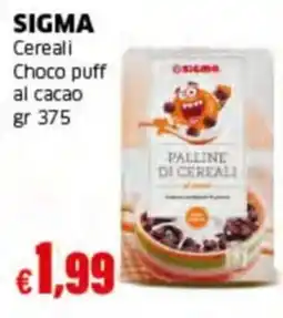 Mercati Alimentari Sigma Cereali Choco puff al cacao offerta